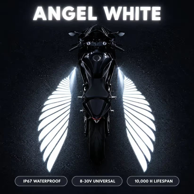 🏍️Angel Wing Motorcycle LED Projector Lights