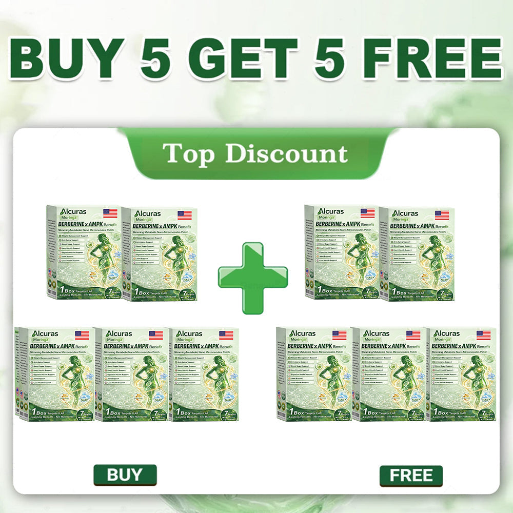 🔥Alcuras™ Moringa × Berberine × AMPK 8-Benefit Slimming & Metabolic Nano Microneedle Patch 🇺🇸  Just once a day · Visible changes in 7 days  ✅ For obesity, loose skin, diabetes, sleep apnea, joint issues, and more