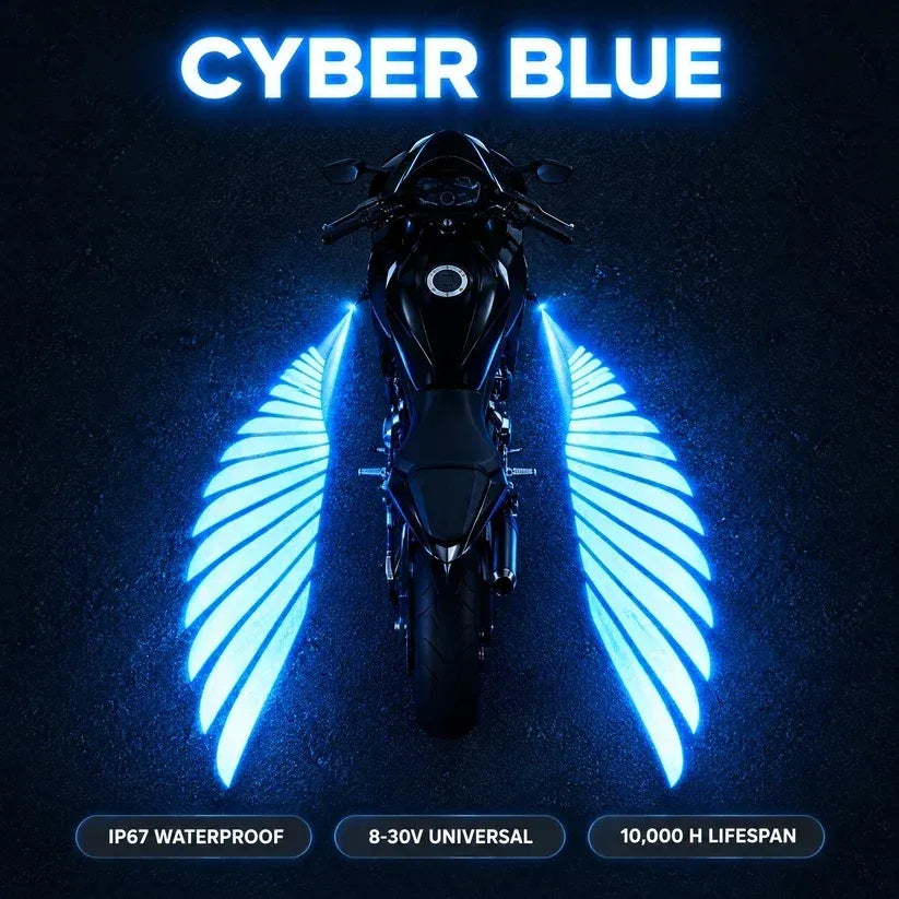 🏍️Angel Wing Motorcycle LED Projector Lights