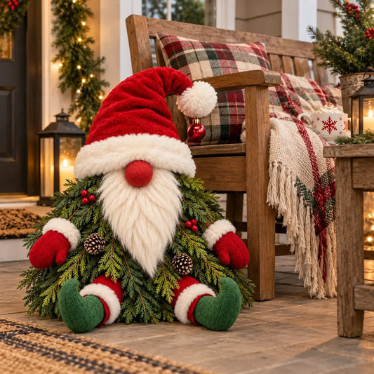 🔥HOT SALE🔥Sitting Christmas Evergreen Gnome Decor