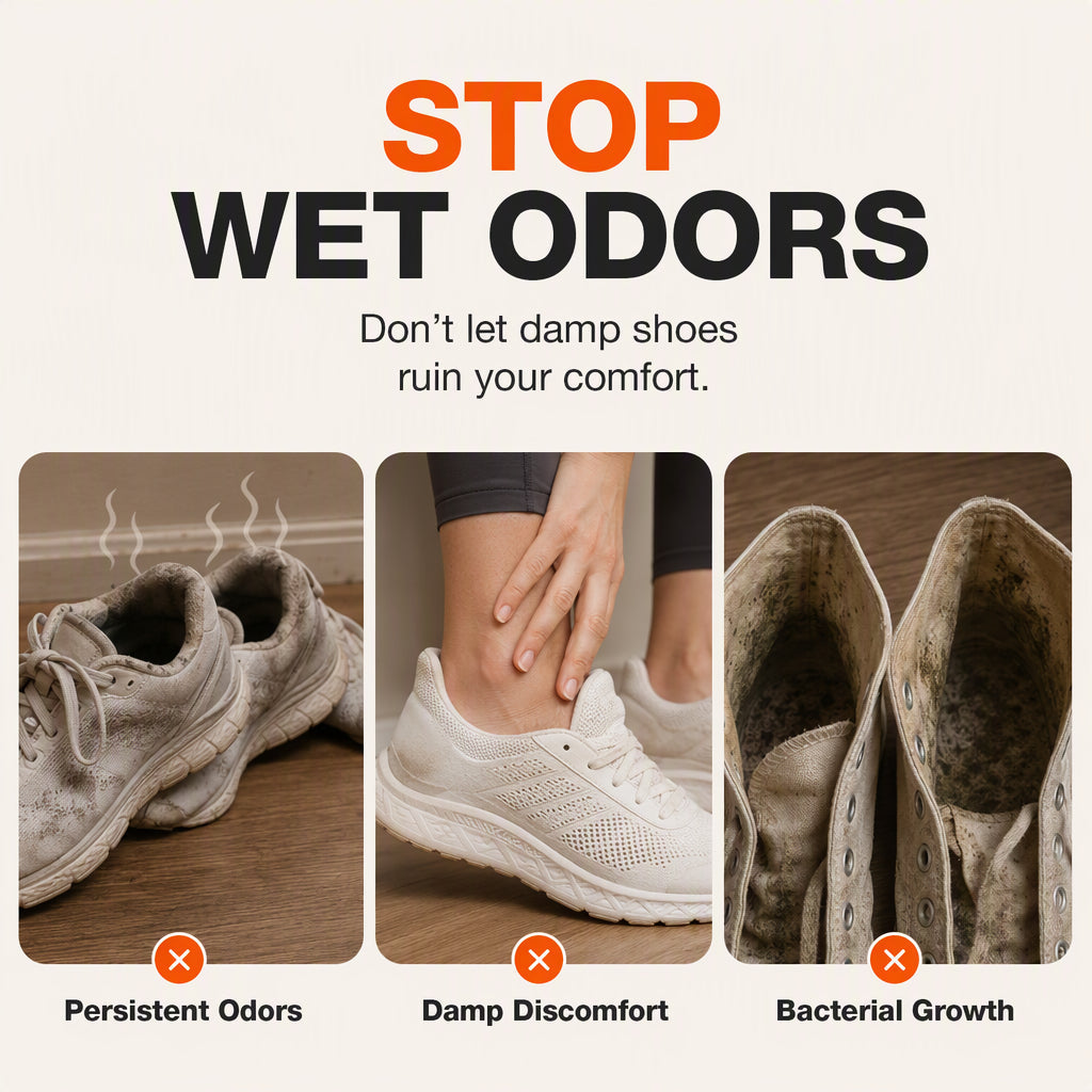👟Foldable shoe dryer with smart timer and UV light